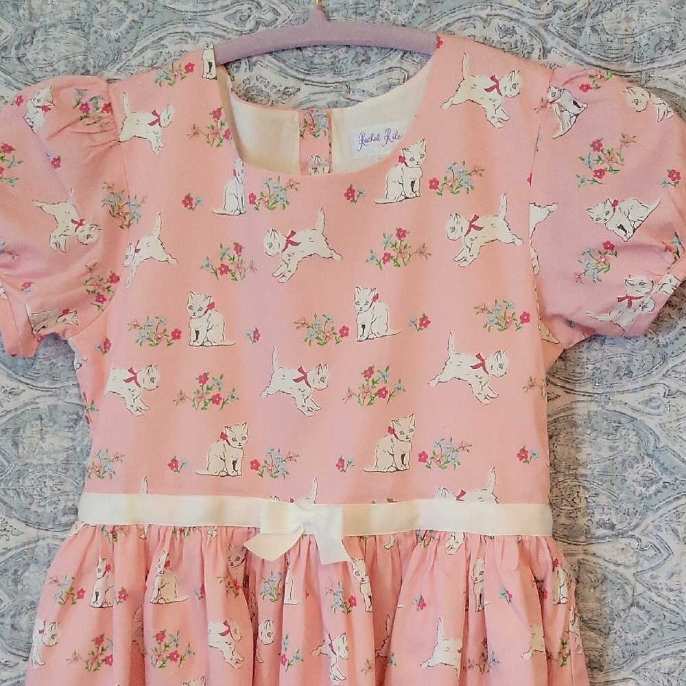 Pink Cat Print Dress